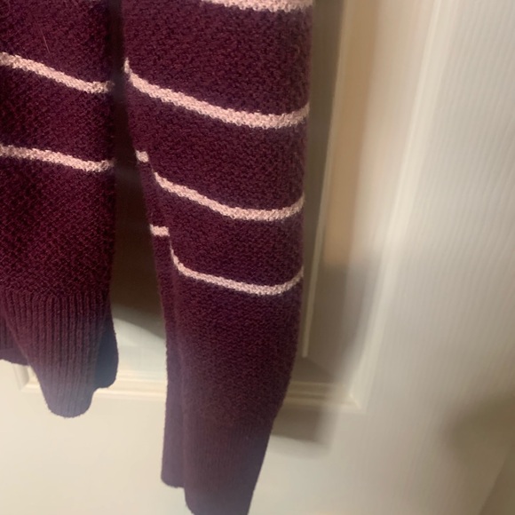 Women’s GAP LS Burgundy & Pink Waffle Neck Lightweight Sweater | L - Picture 4 of 8